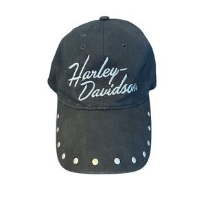 Harley-Davidson Women’s Black Studded Baseball Hat Adjustable